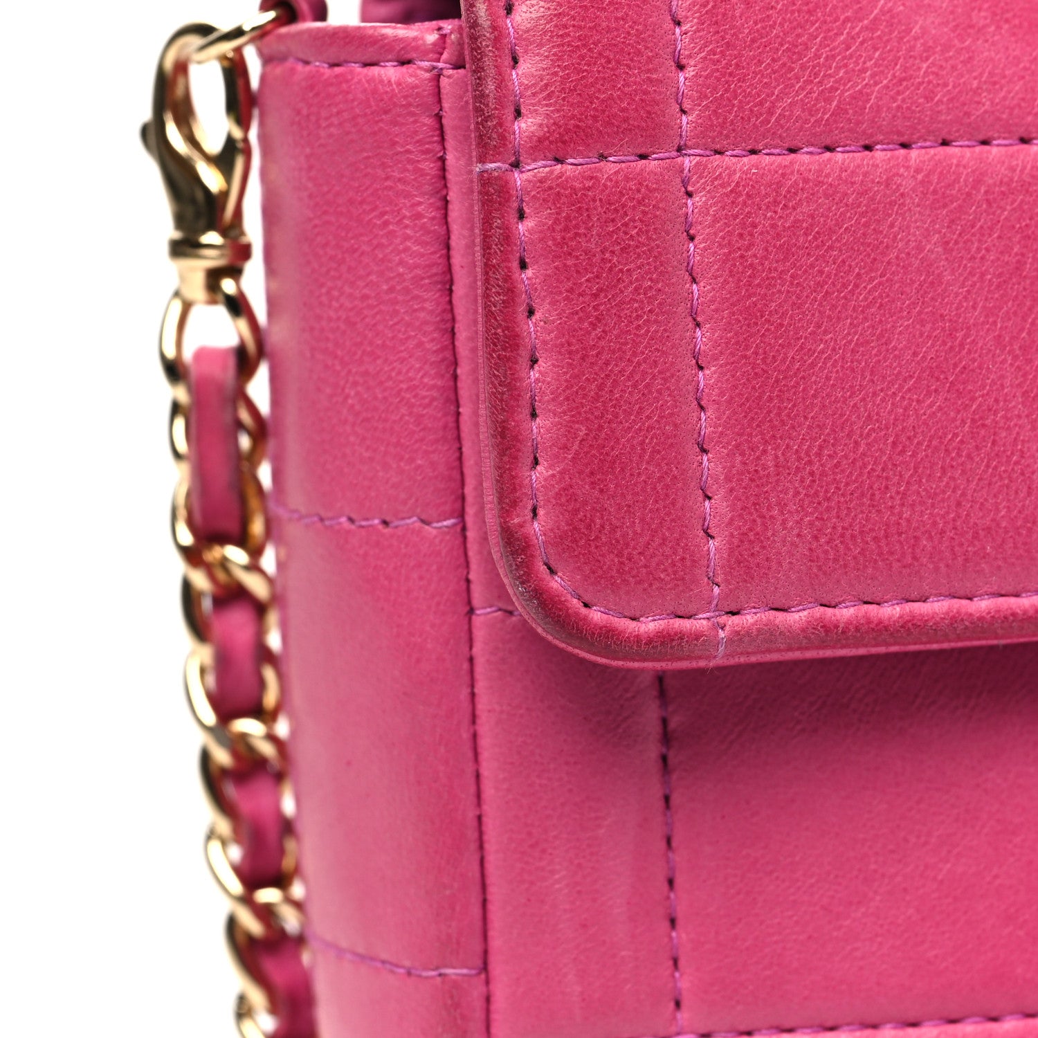 Chanel Lambskin East West Chocolate Bar Flap Pink 14 of 14