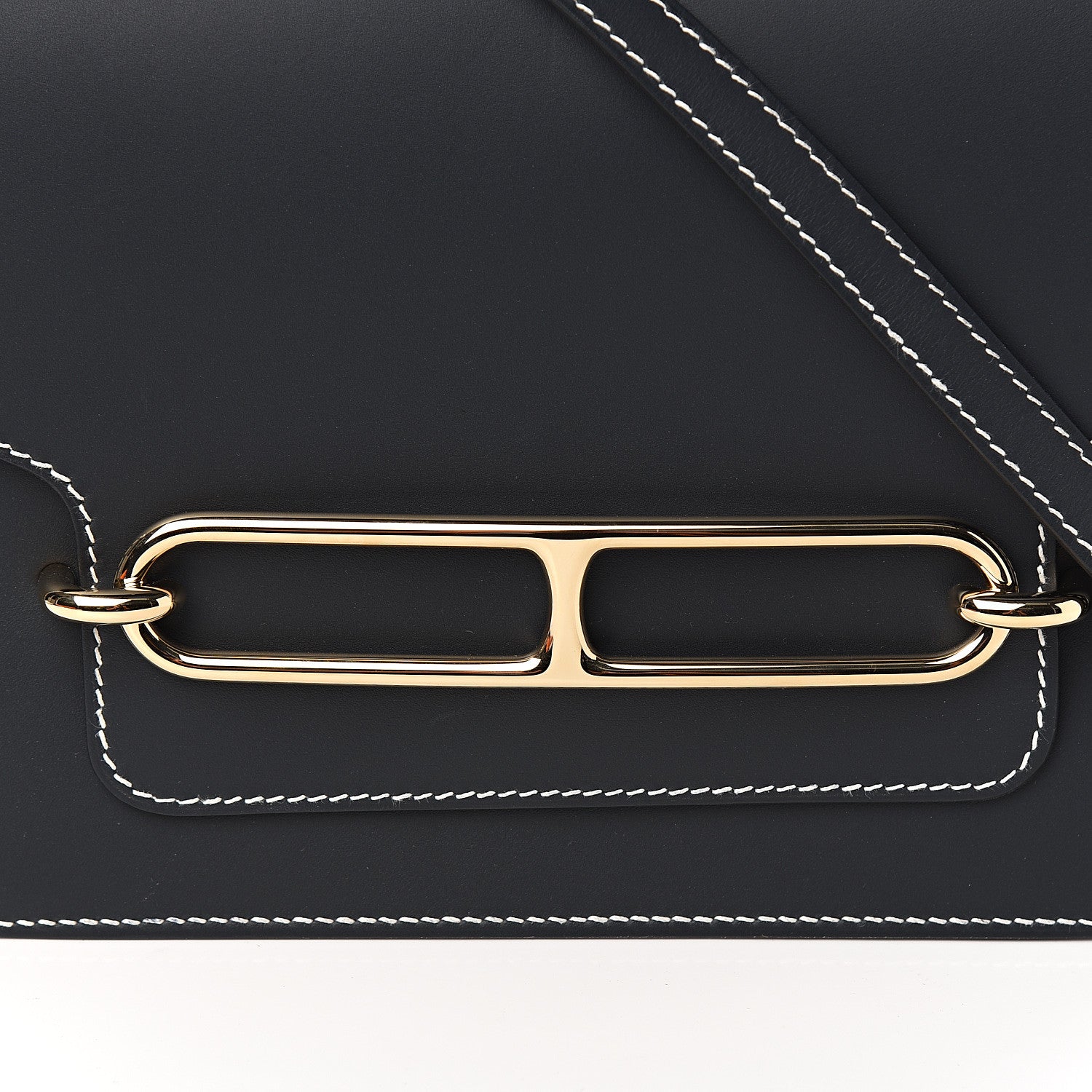 Hermes Veau Sombrero Sac Roulis 23 Bleu Obscur 8 of 9