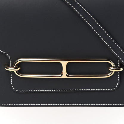 Hermes Veau Sombrero Sac Roulis 23 Bleu Obscur 8 of 9