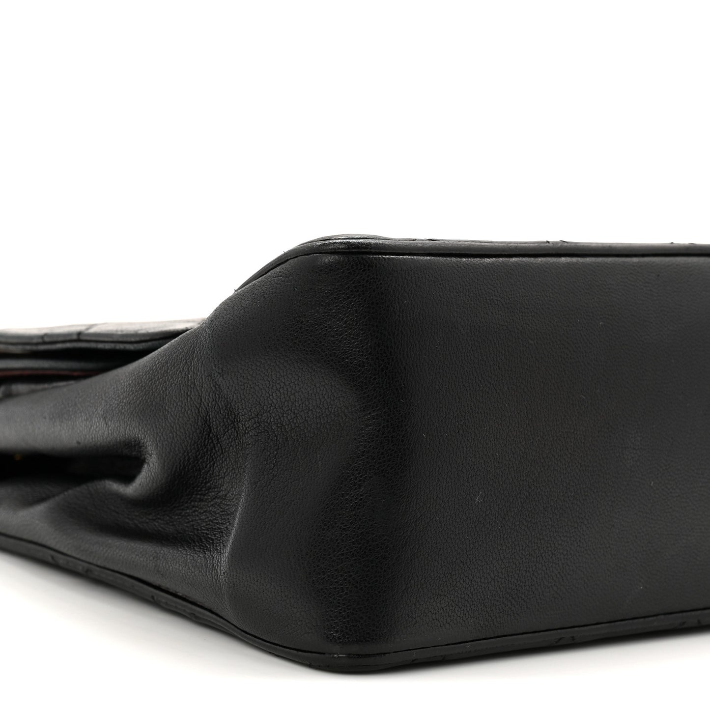 Lambskin Quilted Medium Double Flap Bijoux Chain Black