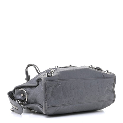 Balenciaga Chevre Silver Metallic Edge Hardware Mini City Gris Cendre 3 of 7
