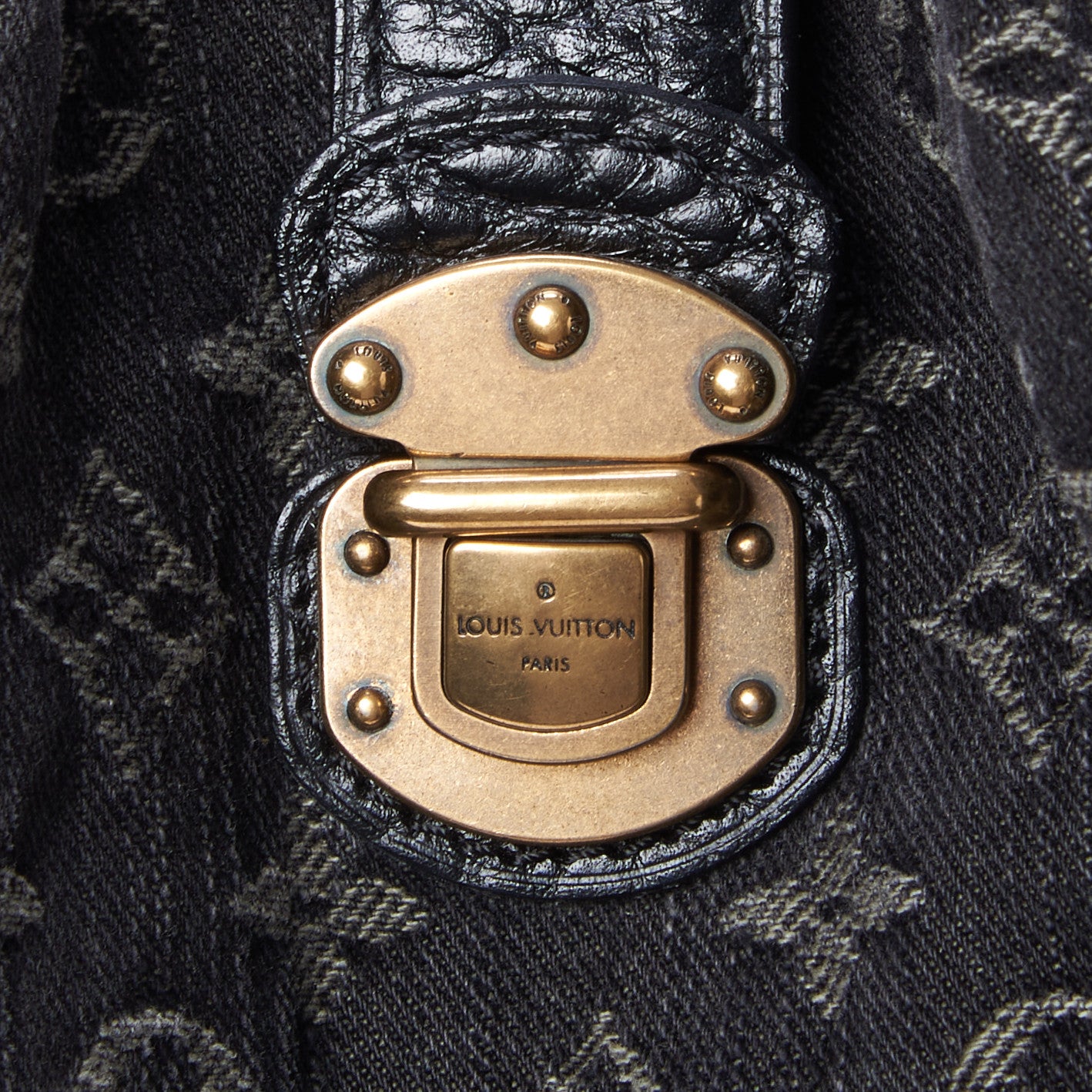 Louis Vuitton Denim Mahina XL Black 8 of 9