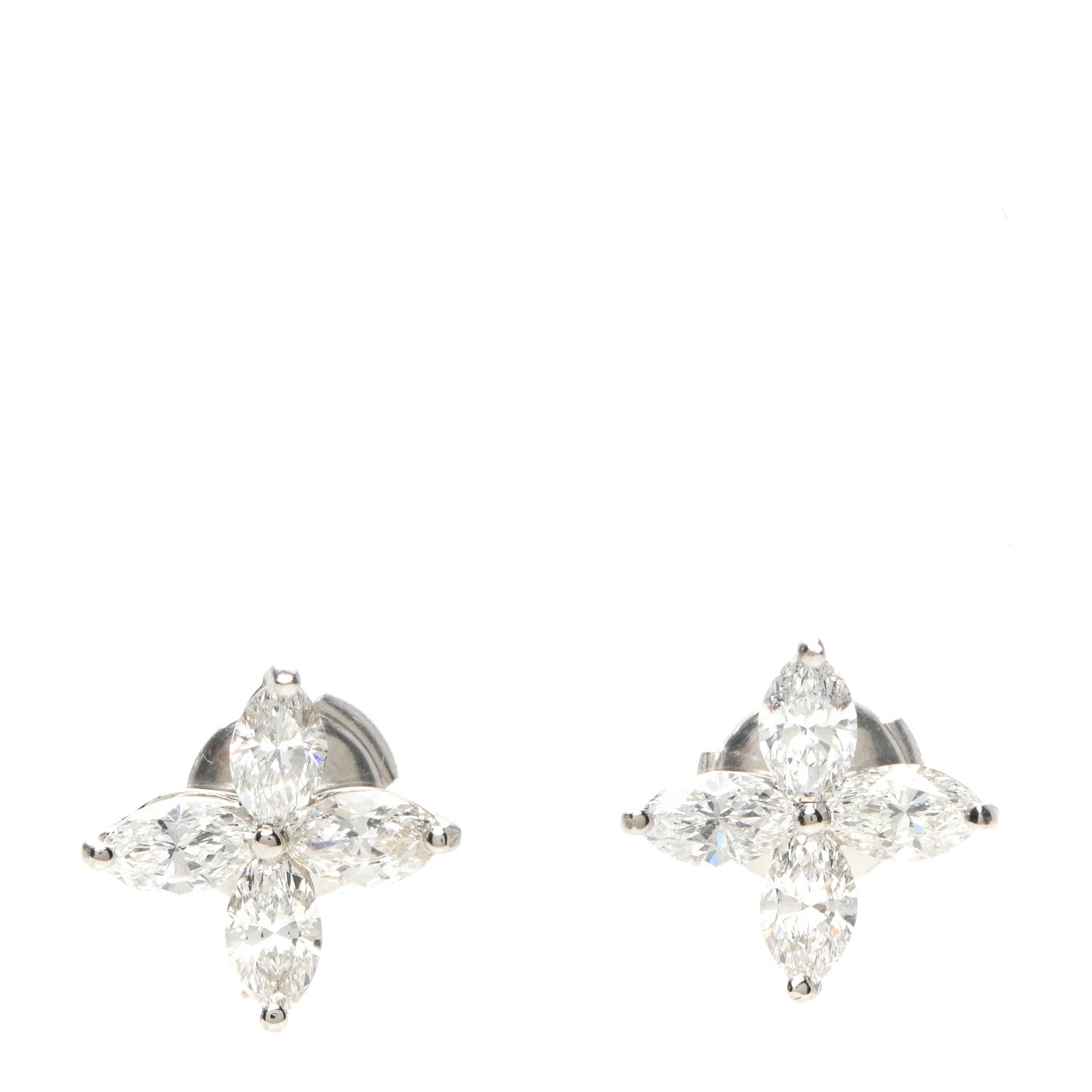 Tiffany Platinum Diamond Large Victoria Earrings 1 of 5