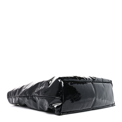 Saint Laurent Patent Wide Puffer Maxi Tote Black 4 of 9