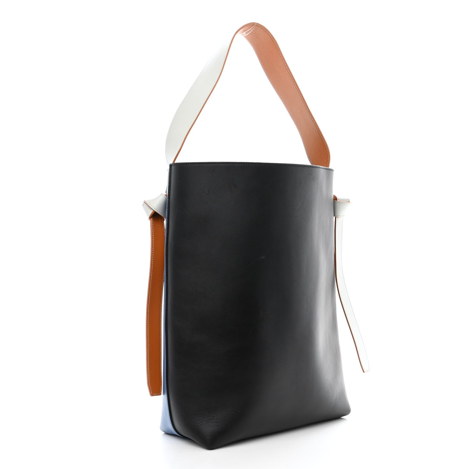 Celine Shiny Smooth Calfskin Small Twisted Cabas Washed Blue Black 3 of 11