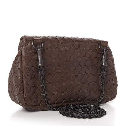 Bottega Veneta Nappa Intrecciato Small Chain Crossbody Ebano 3 of 9