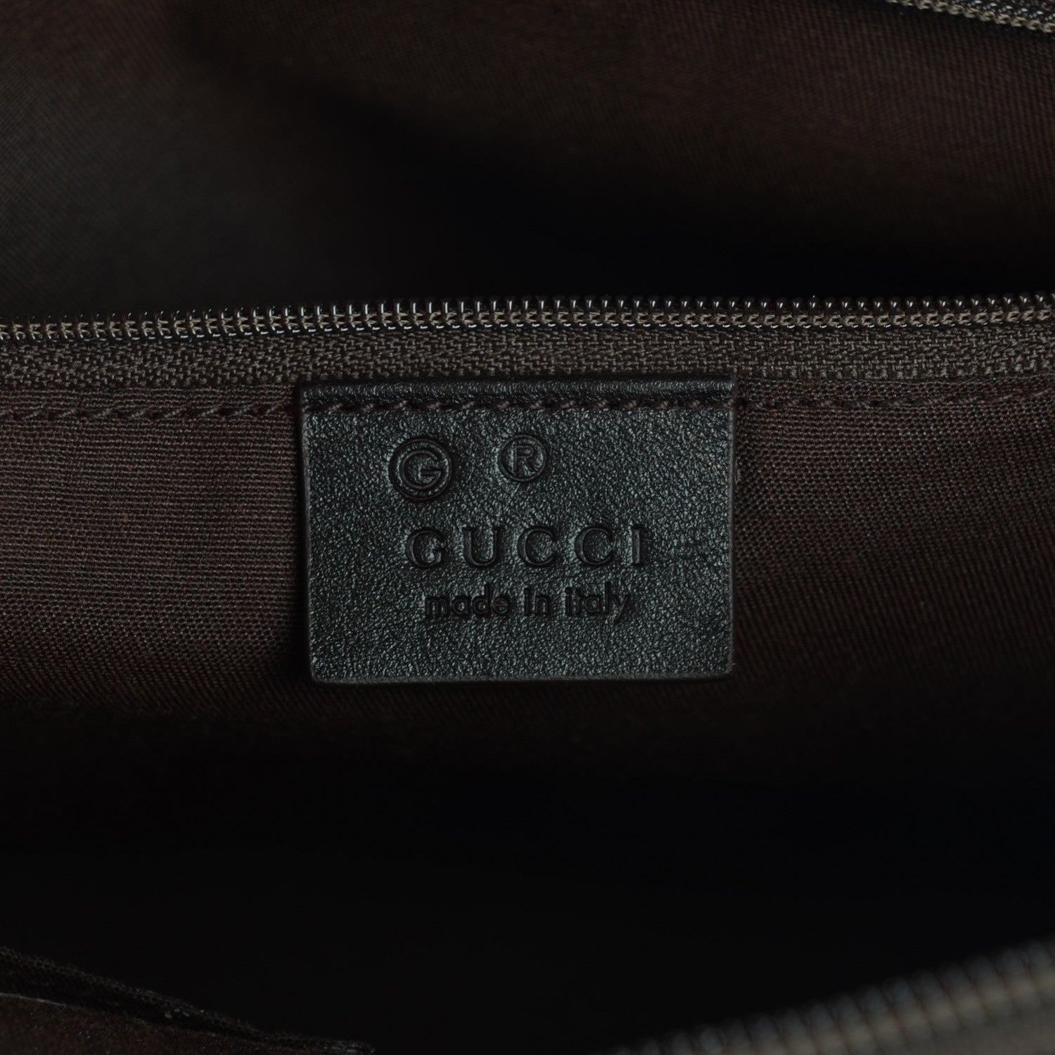 Gucci Monogram Trim Canvas Large Bowler Dark Brown 5 of 7