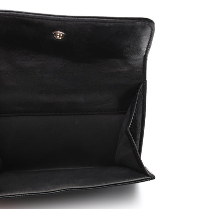 Chanel Patent Calfskin Lucky Symbols Compact French Flap Wallet Black 6 of 9