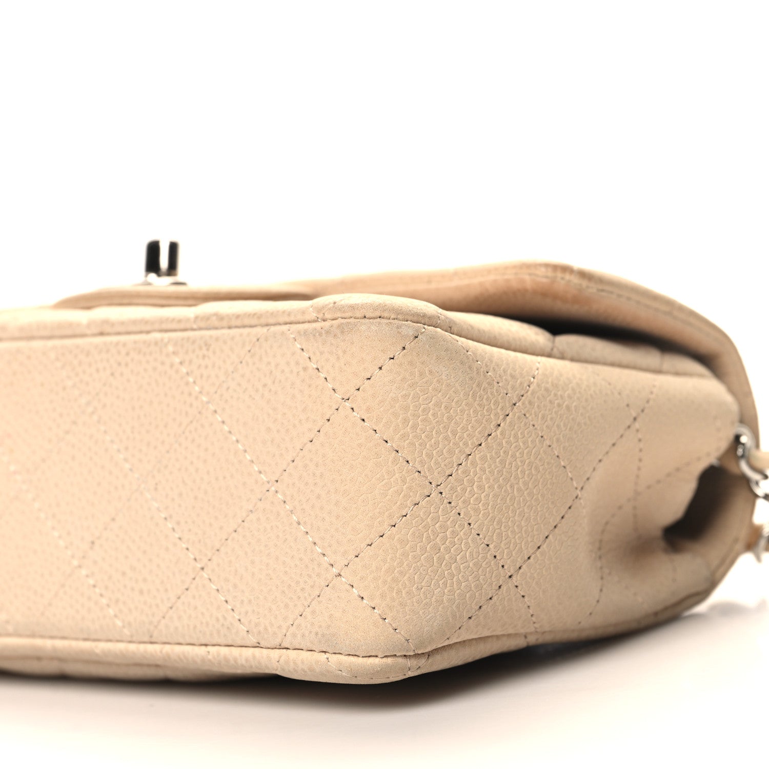Chanel Caviar Quilted Mini Rectangular Flap Light Beige 10 of 13
