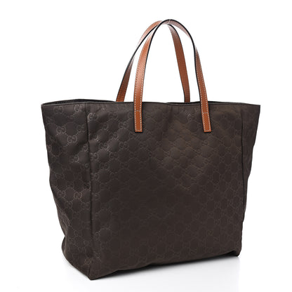 Gucci Nylon Monogram Medium Tote Brown 2 of 10