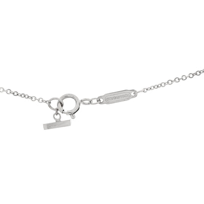 Tiffany 18K White Gold Small T Smile Pendant Necklace 4 of 5