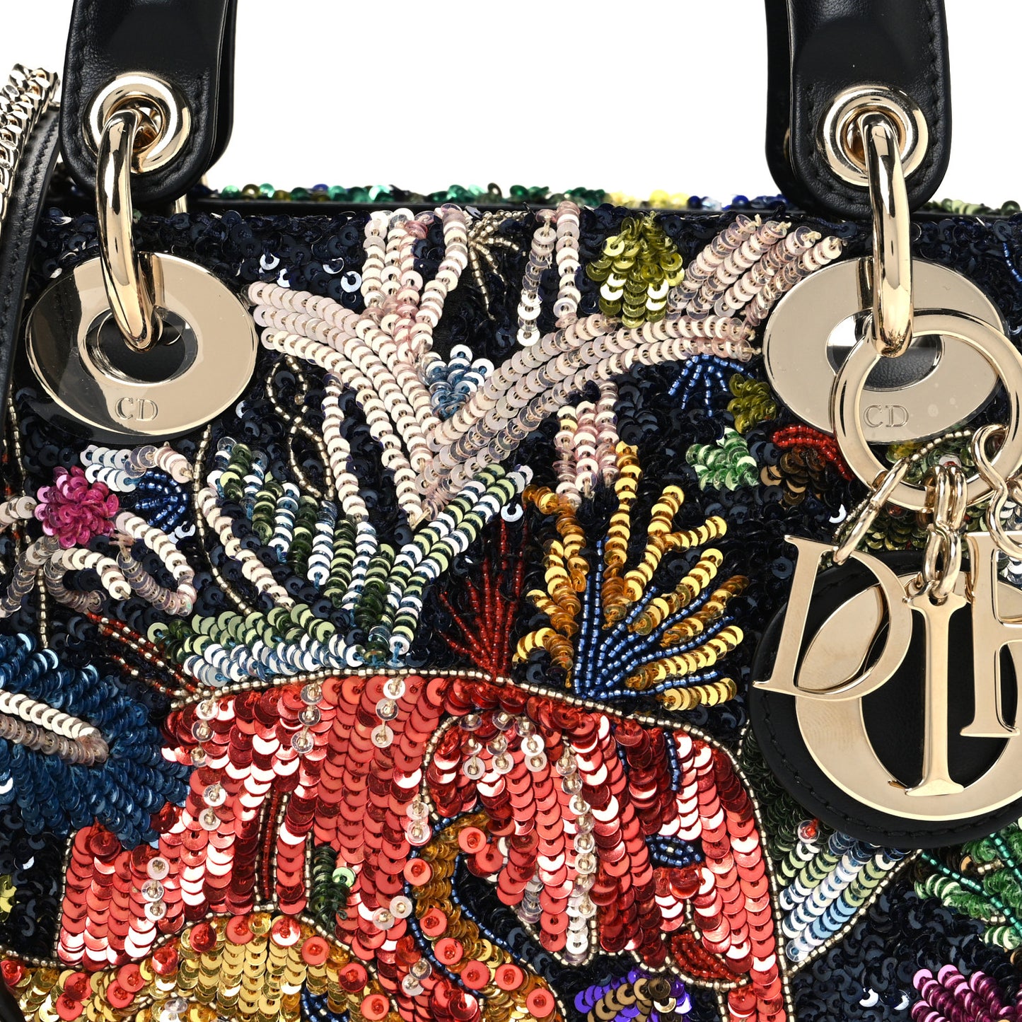 Sequin Lambskin Mini Lady Dior Multicolor