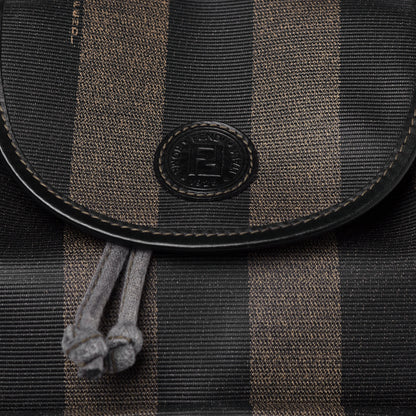 Fendi Coated Canvas Pequin Drawstring Backpack Tobacco 7 of 15