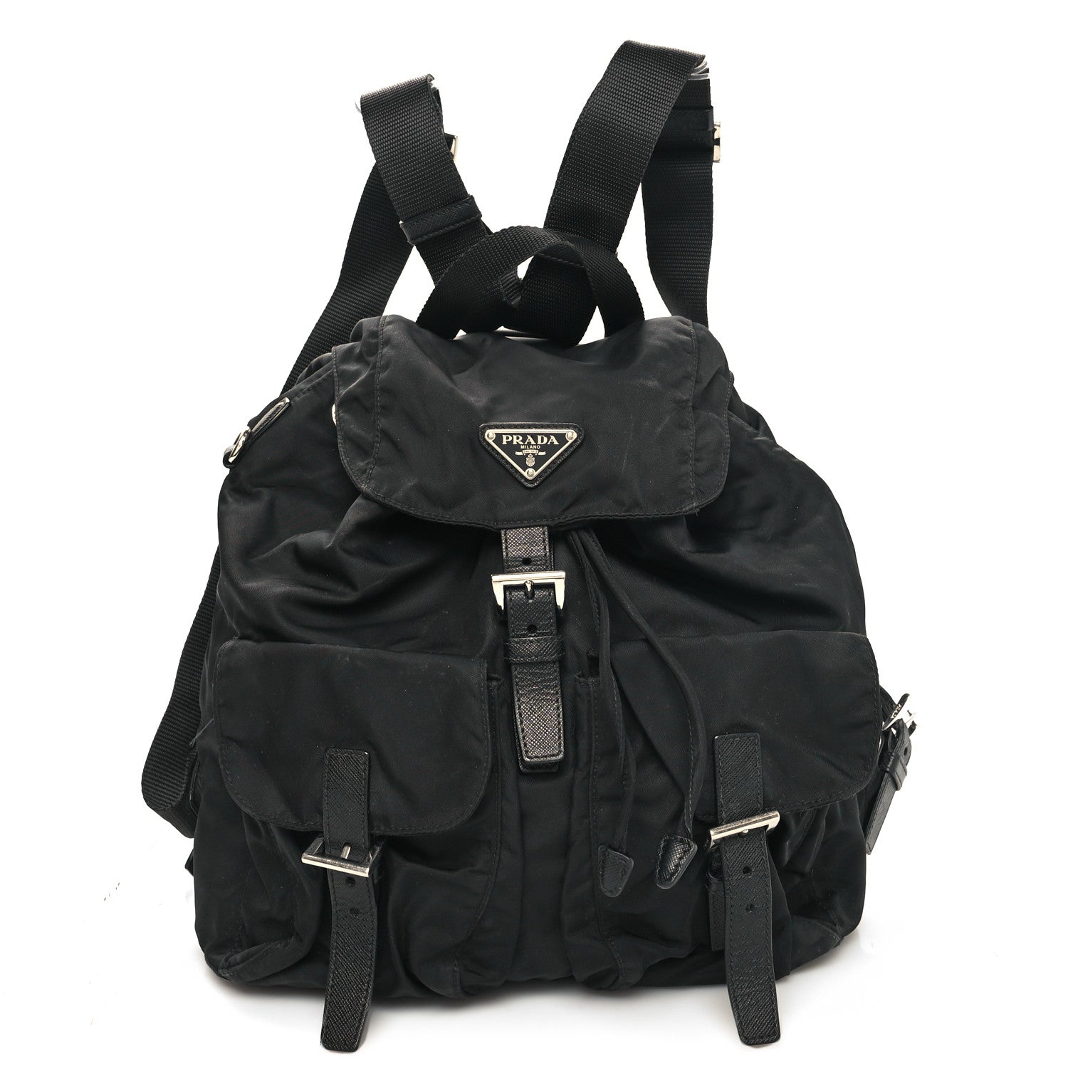 Prada Nylon Vela Medium Backpack Black 1 of 9