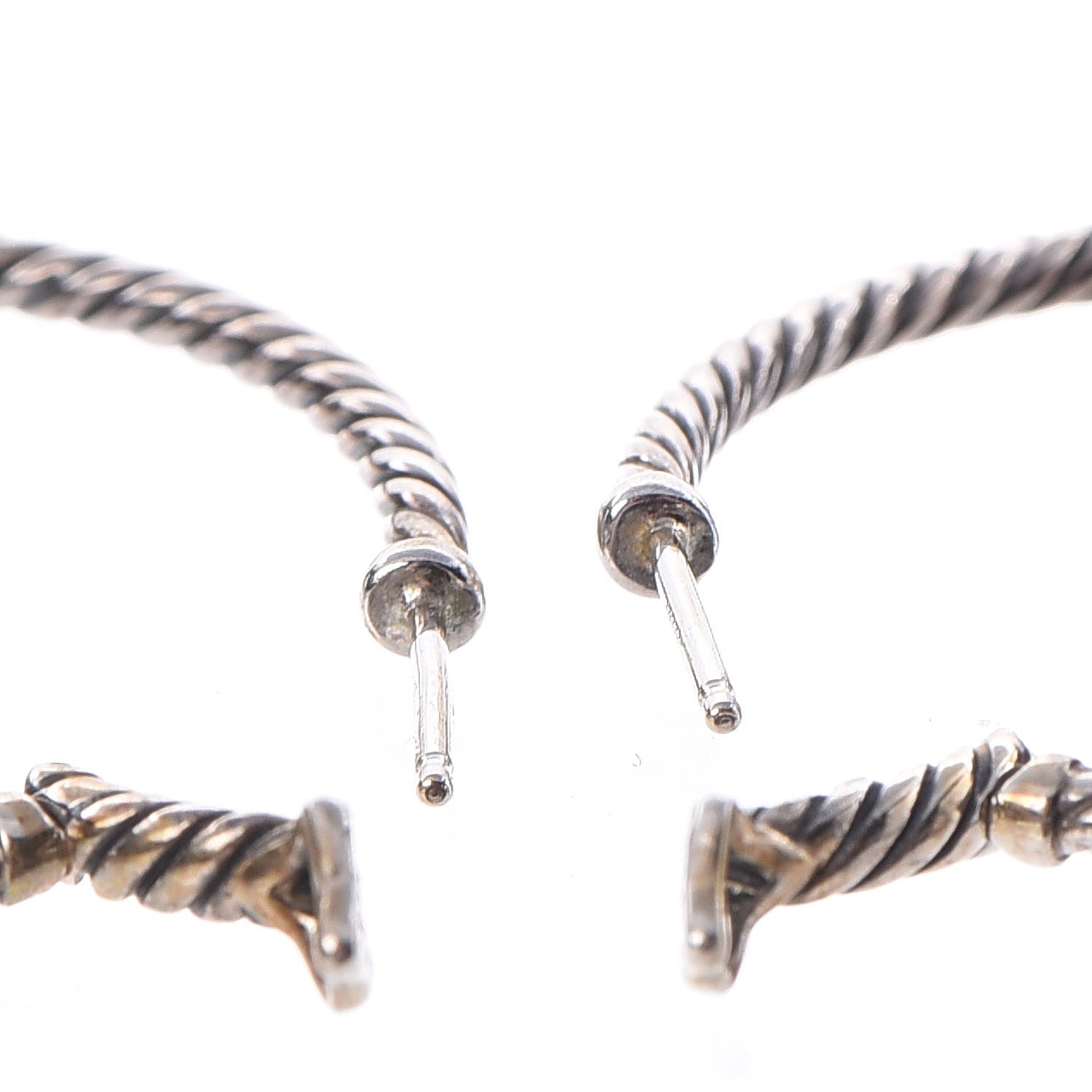 David Yurman Sterling Silver 36mm Large Cable Classics Hoop Earrings 5 of 5