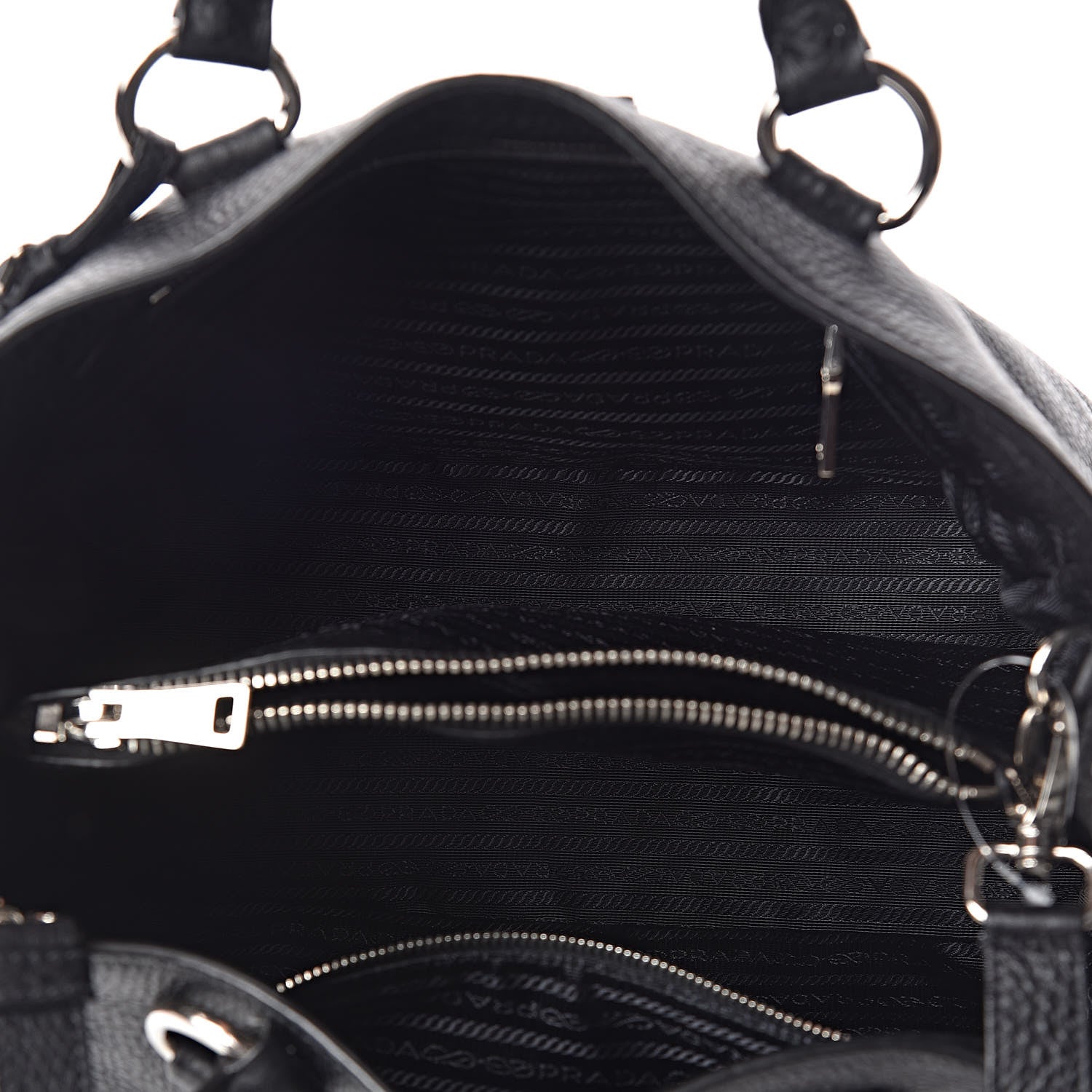 Prada Vitello Daino Tote Black 5 of 11