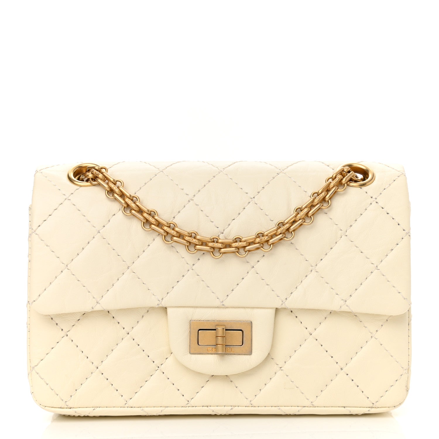 Chanel Aged Calfskin Quilted 2.55 Reissue Mini Flap White 1 of 10