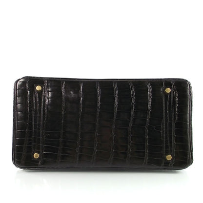 Hermes Porosus Crocodile BIRKIN 35 Shiny Black 5 of 11