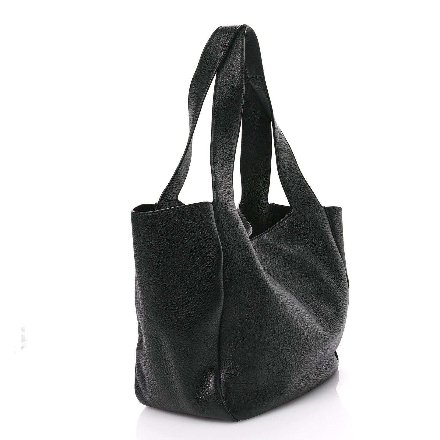 Grained Deerskin Bea Tote Black