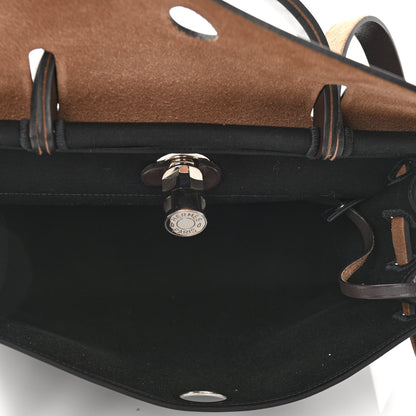 Hermes Military Toile Vache Hunter Herbag Zip PM 31 Black Ebene 6 of 10