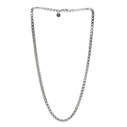 Tiffany Sterling Silver 4mm Venetian Link Necklace 3 of 5