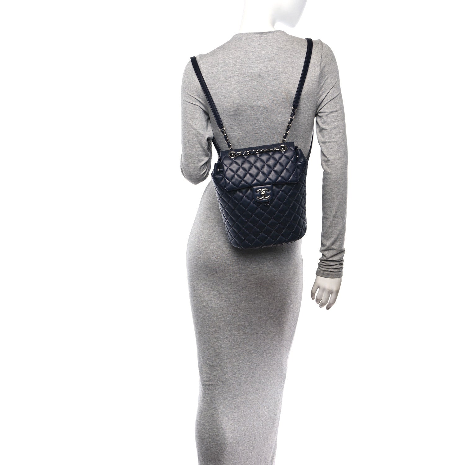 Chanel Lambskin Quilted Small Urban Spirit Backpack Navy 2 of 10