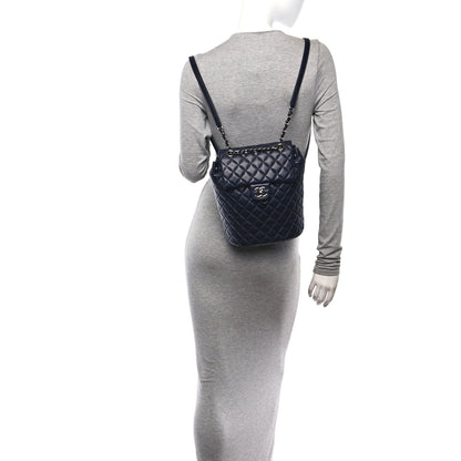 Chanel Lambskin Quilted Small Urban Spirit Backpack Navy 2 of 10