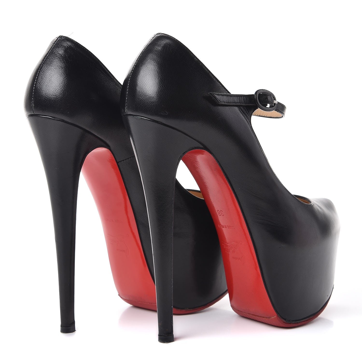 Christian Louboutin Kid Lady Daf 160 Pumps 38 Black 4 of 15