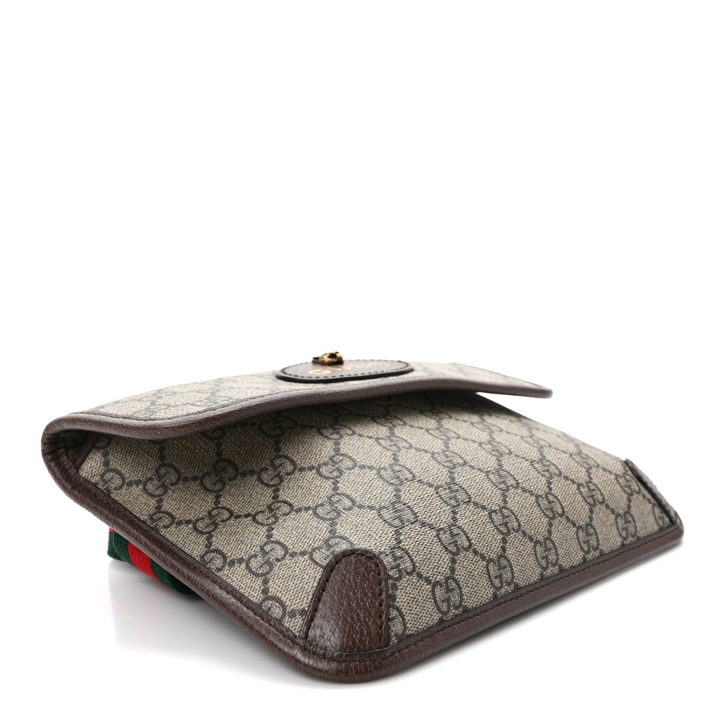 GG Supreme Monogram Neo Vintage Web Belt Bag Brown