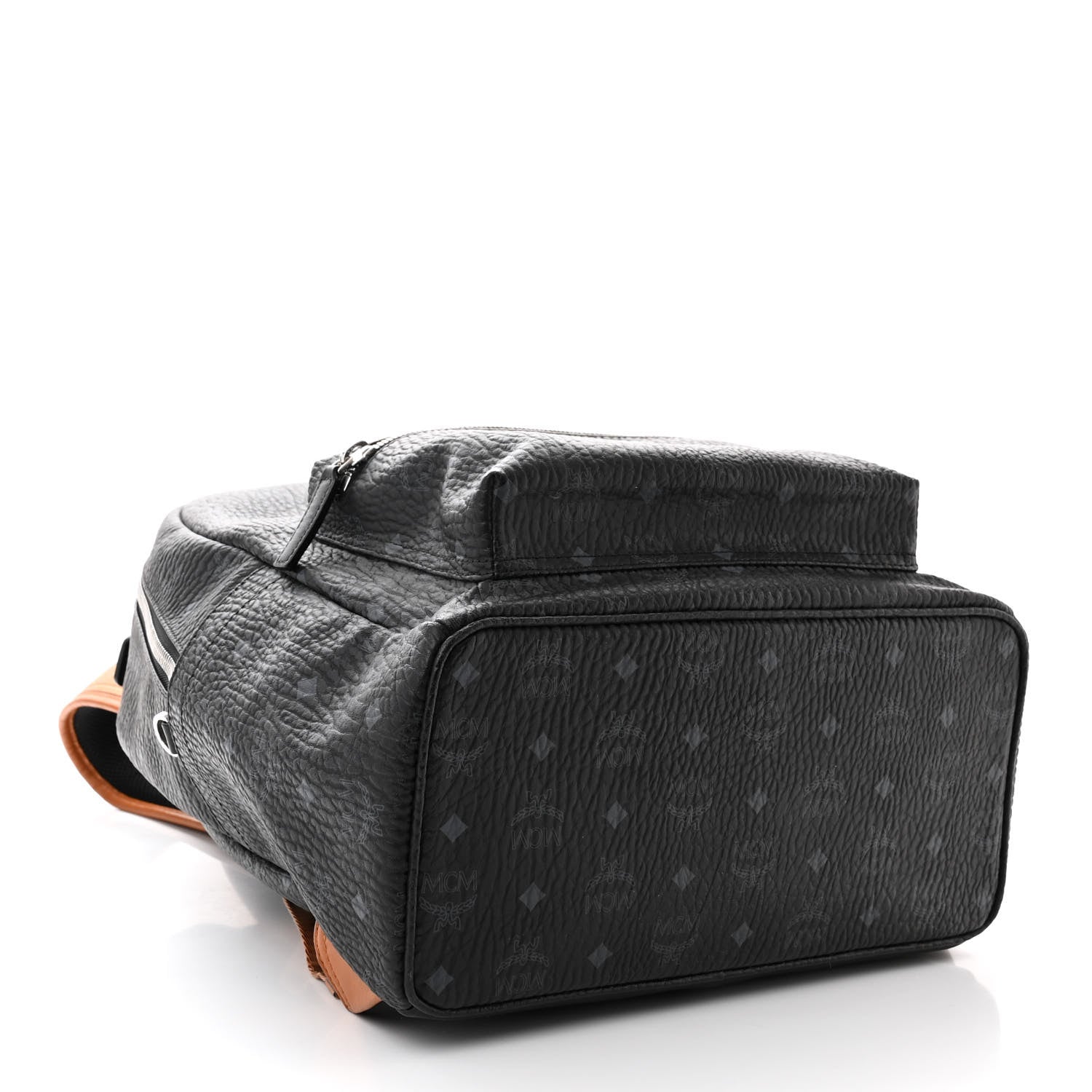 MCM Visetos Medium Stark Backpack Black Cognac 4 of 10
