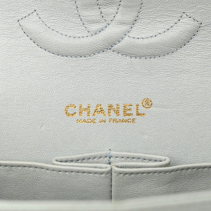 Chanel Caviar Quilted Medium Double Flap Light Blue 6 of 18
