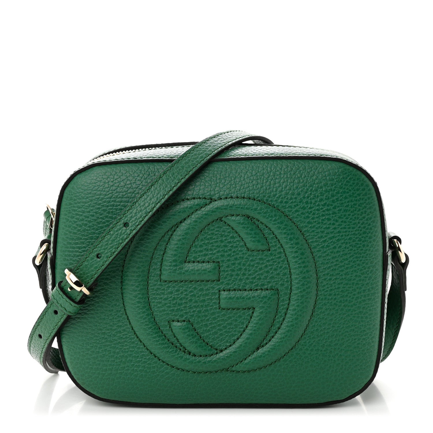 Gucci Pebbled Calfskin Small Soho Disco Bag Emerald Green 1 of 10