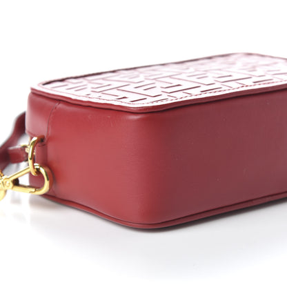 Fendi Vitello Century FF 1974 Embossed Mini Camera Case Fragola 6 of 11