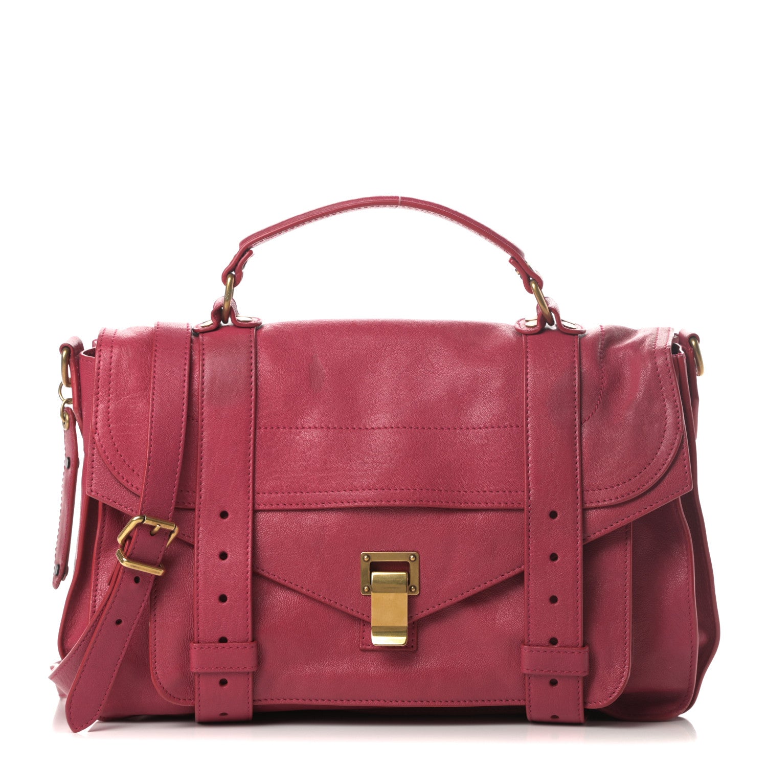 Proenza Schouler Lambskin Medium PS1 Satchel Raspberry 1 of 16