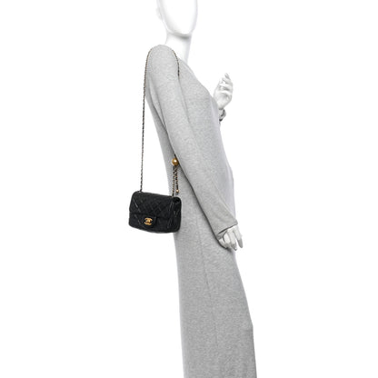 Chanel Lambskin Quilted Mini Pearl Crush Flap Black 2 of 11