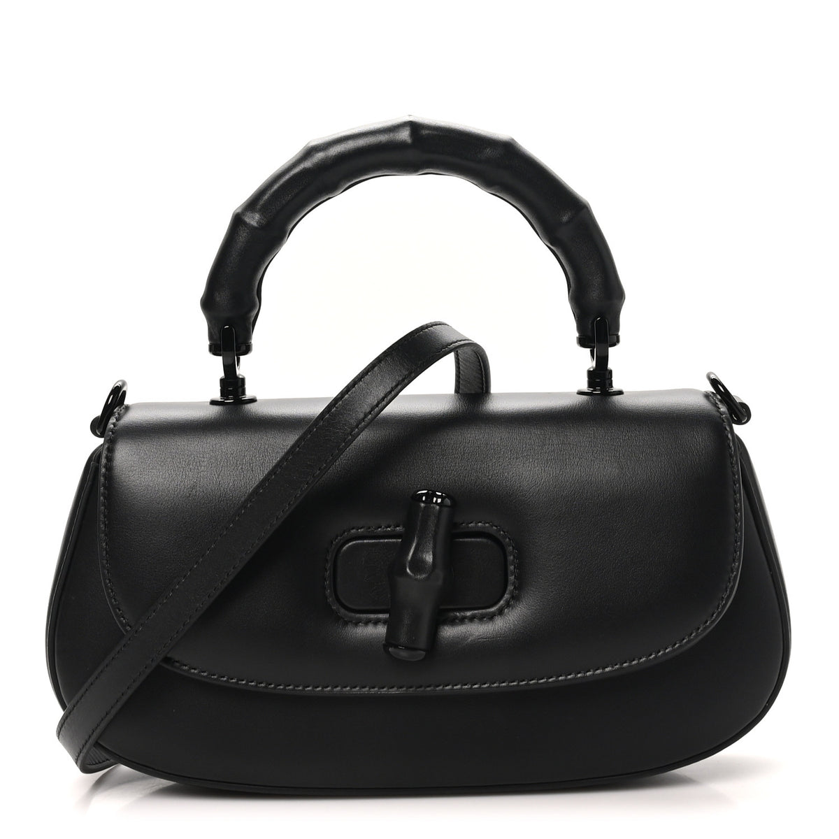 Gucci Calfskin Medium Bamboo Black 1 of 10