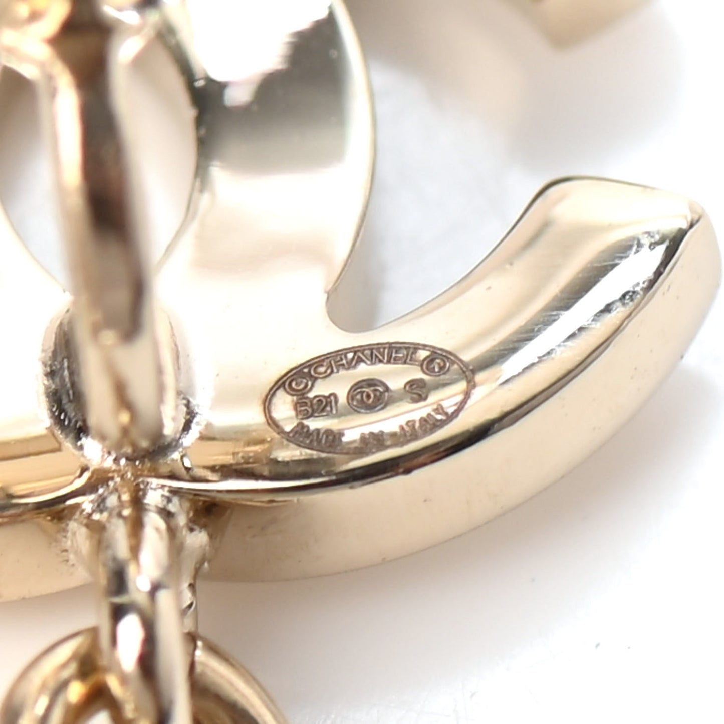Metal CC Bead Drop Clip On Earrings