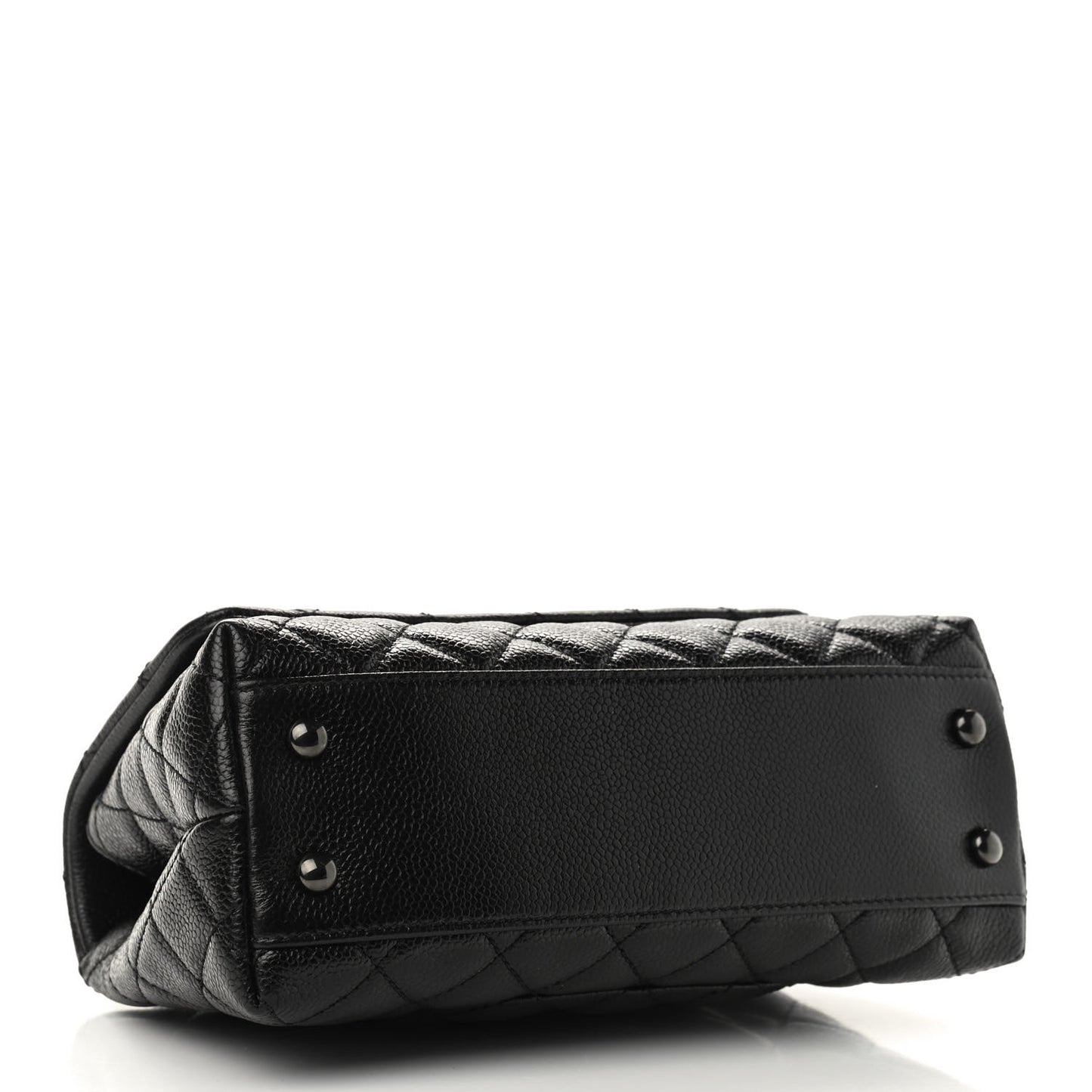 Caviar Quilted Mini Coco Handle Flap So Black