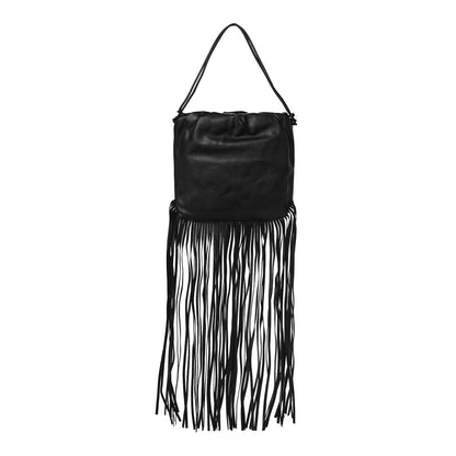 Bottega Veneta Nappa The Fringe Pouch Shoulder Bag Black 1 of 9