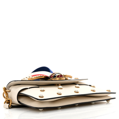 Gucci Nappa Pearl Studded Mini Queen Margaret Broadway Shoulder Bag Mystic White 4 of 14