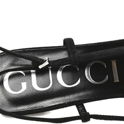 Gucci Tela Retino Kid Scamosciato Crystal GG Monogram Square G 35mm Slingback Pumps 40 Black 16 of 18