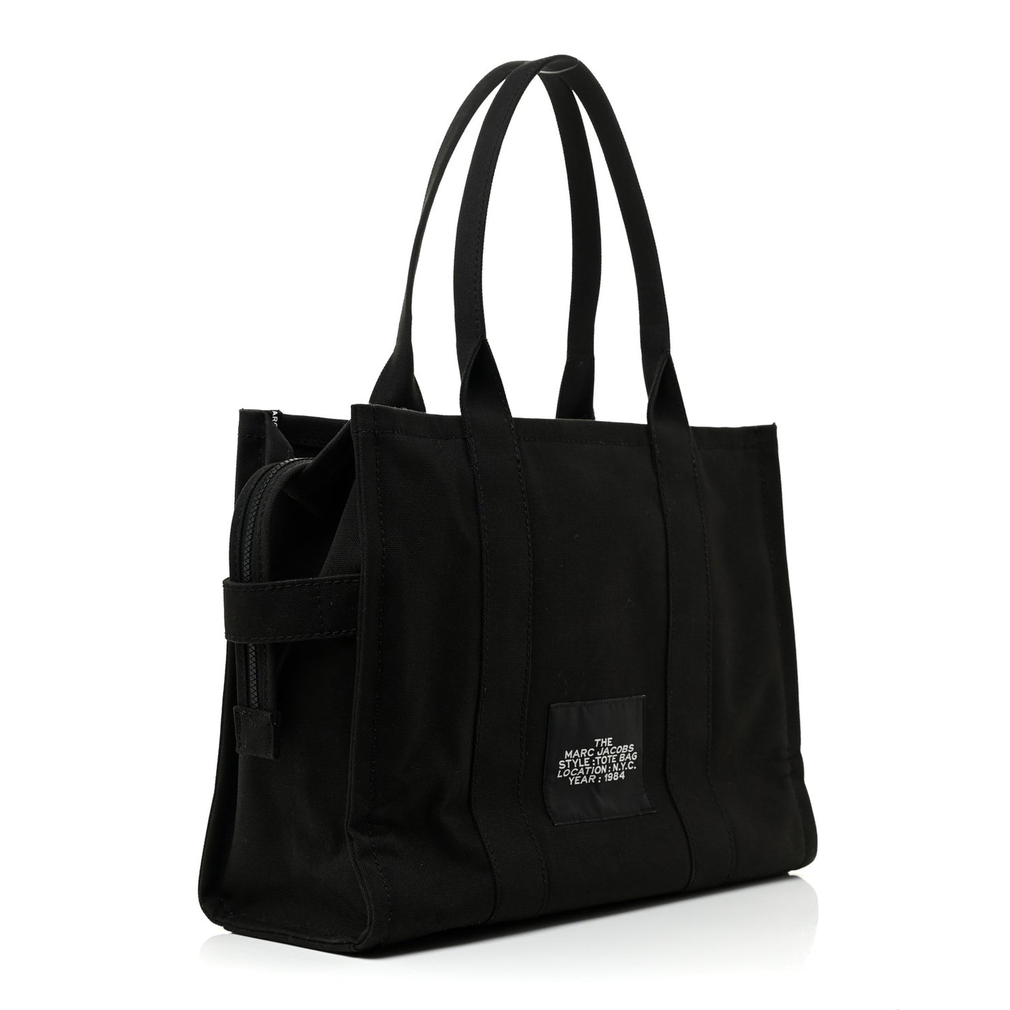 Cotton Canvas Large Tote Bag Black