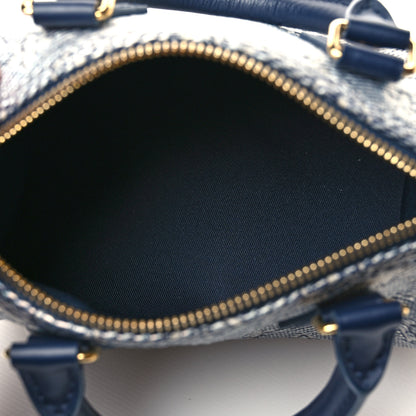 Louis Vuitton Monoglam Speedy Bandouliere 20 Blue 5 of 10