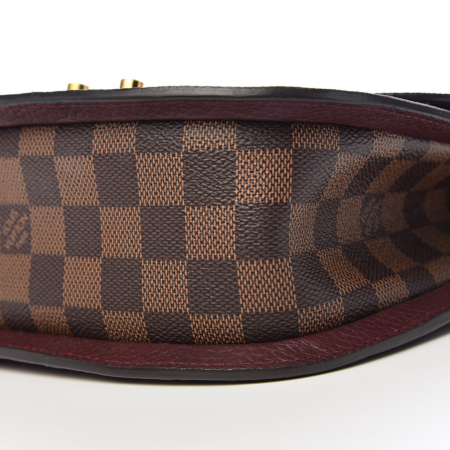 Damier Ebene Cuir Taurillon Wight Bordeaux