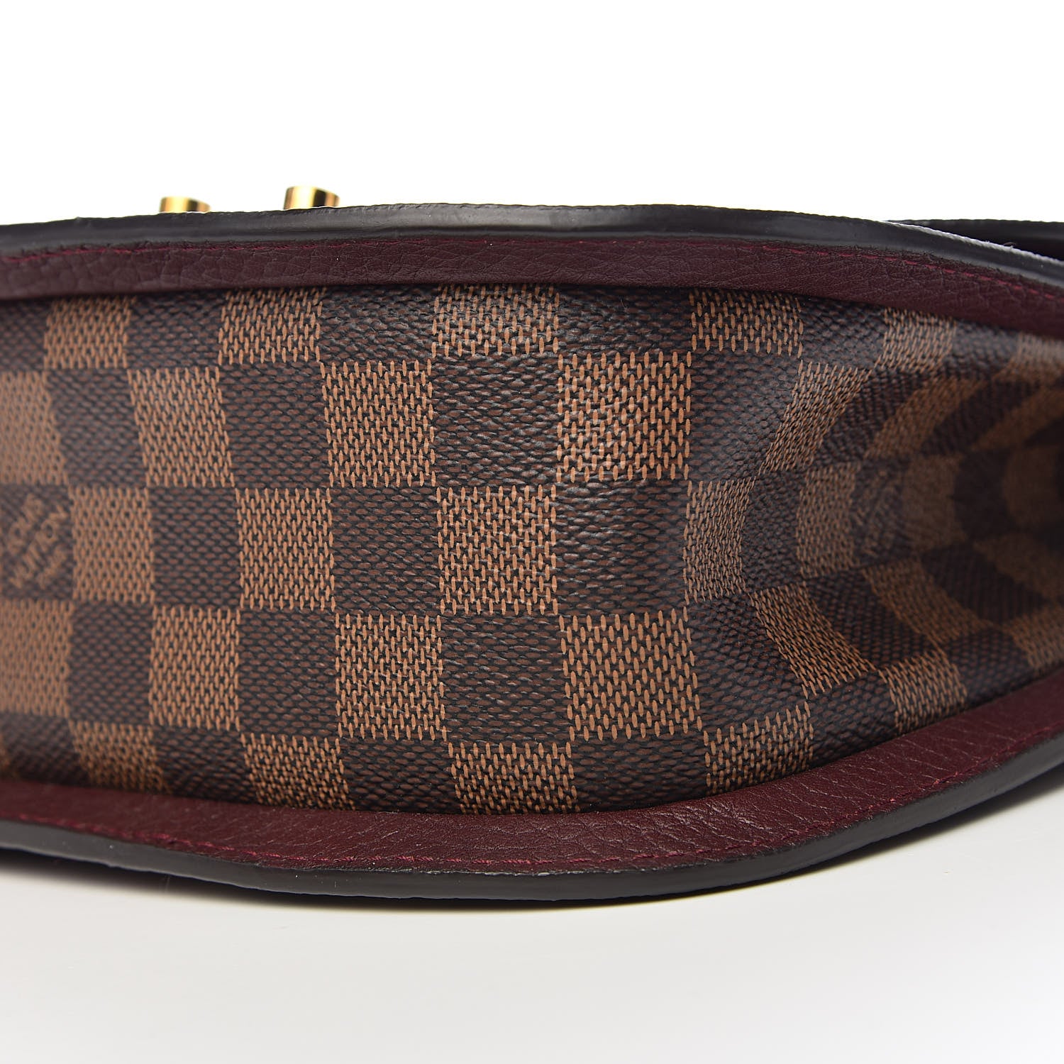 Louis Vuitton Damier Ebene Cuir Taurillon Wight Bordeaux 8 of 10