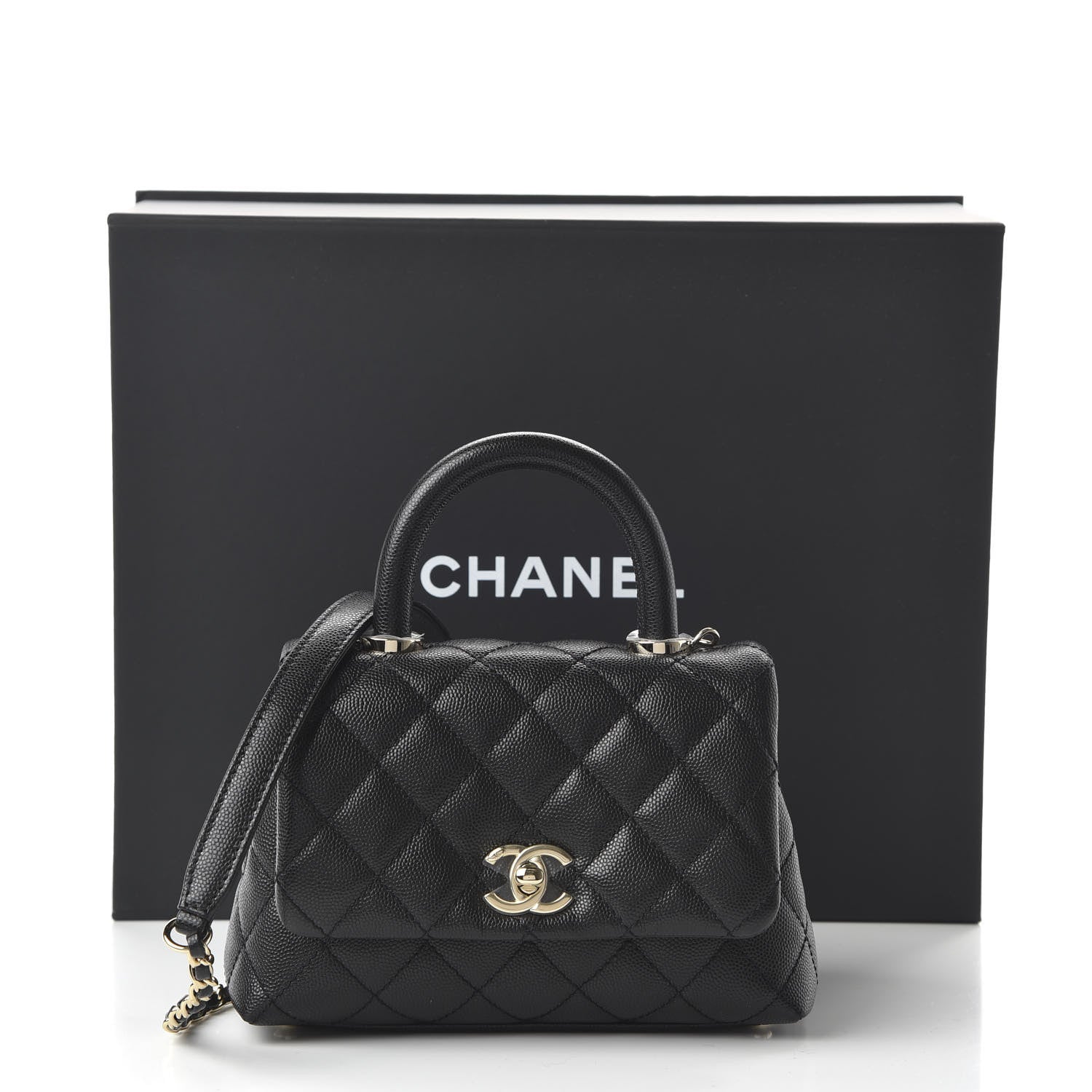 Chanel Caviar Quilted Extra Mini Coco Handle Flap Black 11 of 11