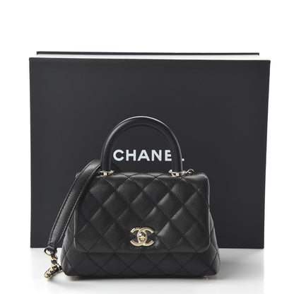 Chanel Caviar Quilted Extra Mini Coco Handle Flap Black 11 of 11
