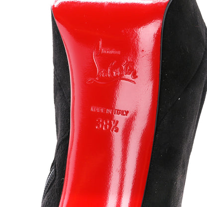 Christian Louboutin Veau Velours Bianca 120 Ankle Booties 38.5 Black 6 of 8