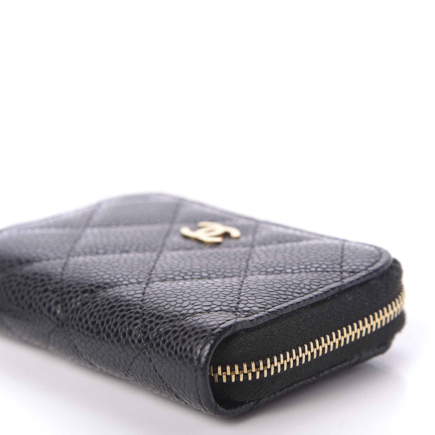 Chanel Caviar Quilted Zip Coin Purse Black 7 of 11