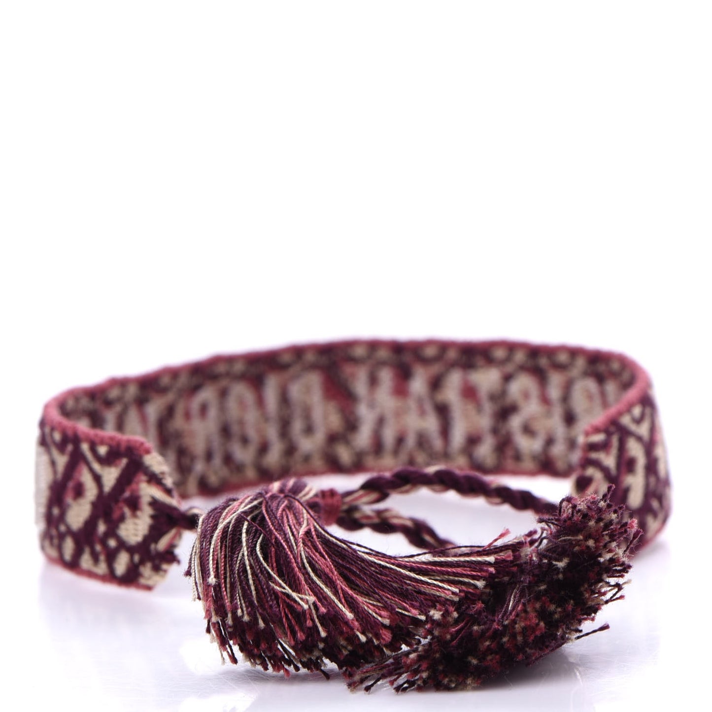 Woven Cotton J'Adior Friendship Bracelet Set Burgundy